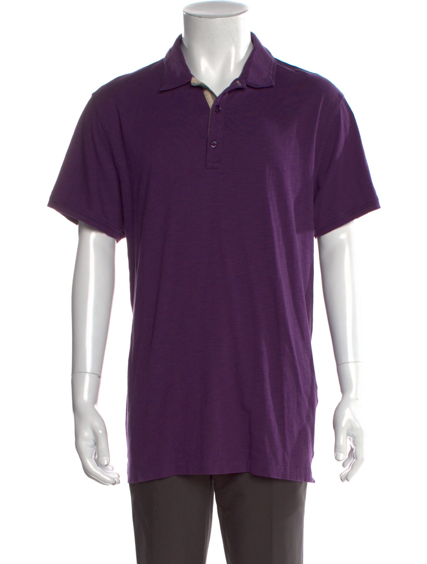 Burberry Brit House Check Pattern Crew Neck Polo Shirt