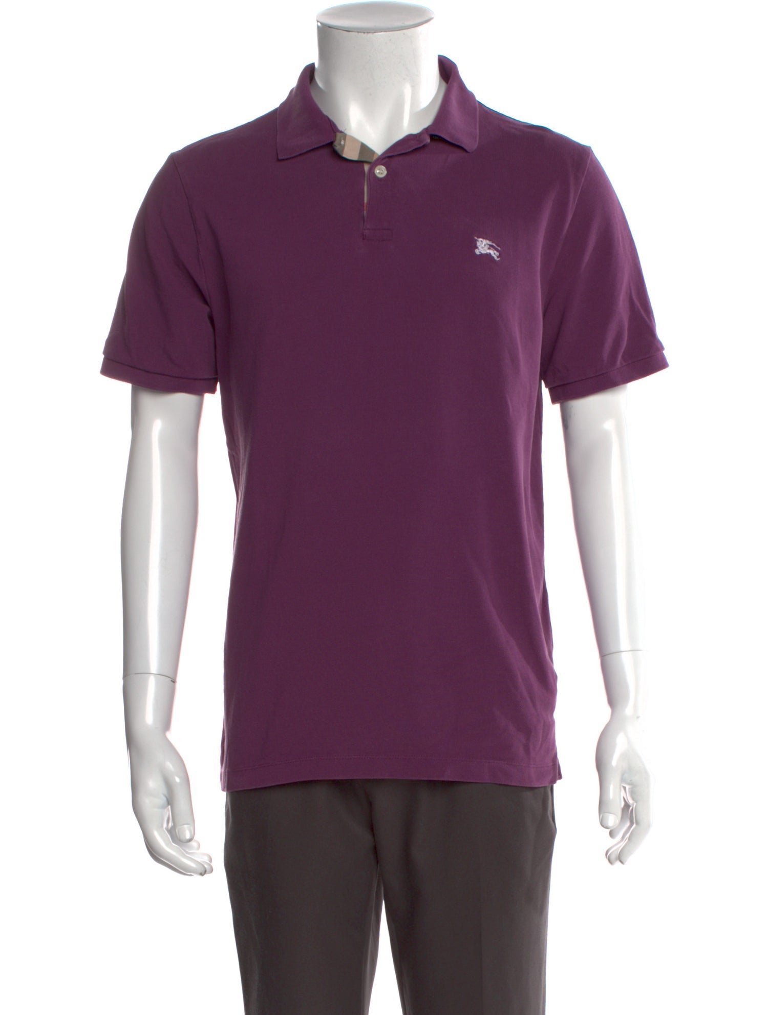 Burberry Brit Nova Check Pattern Crew Neck Polo Shirt