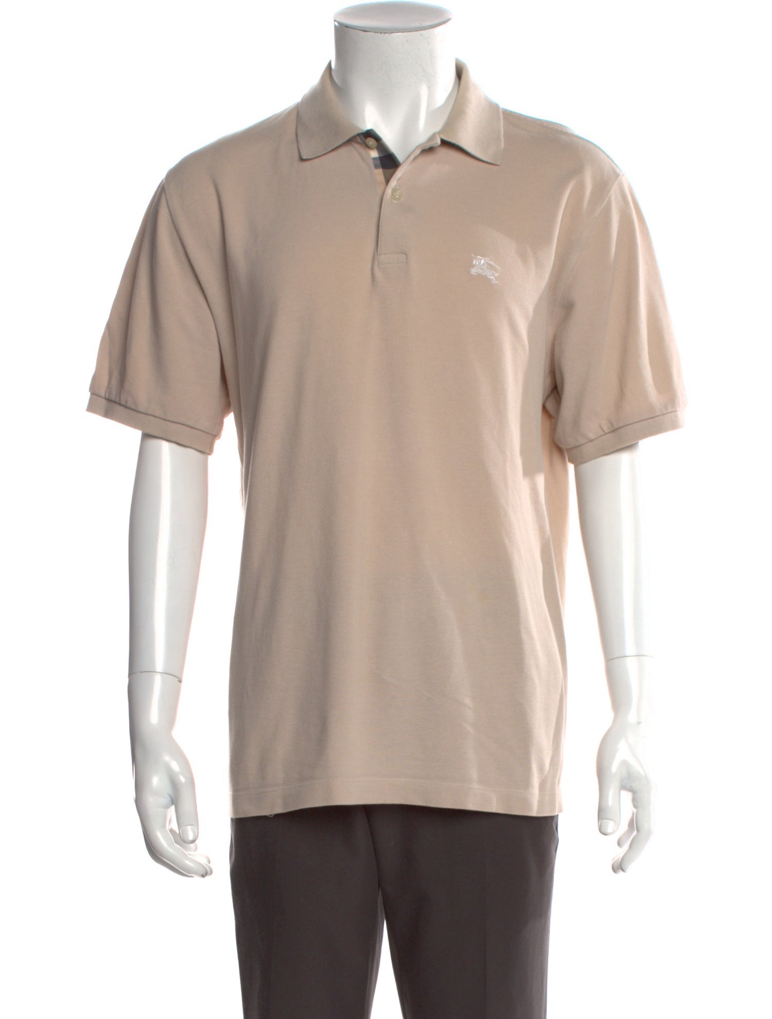 Burberry Brit Nova Check Pattern Crew Neck Polo Shirt