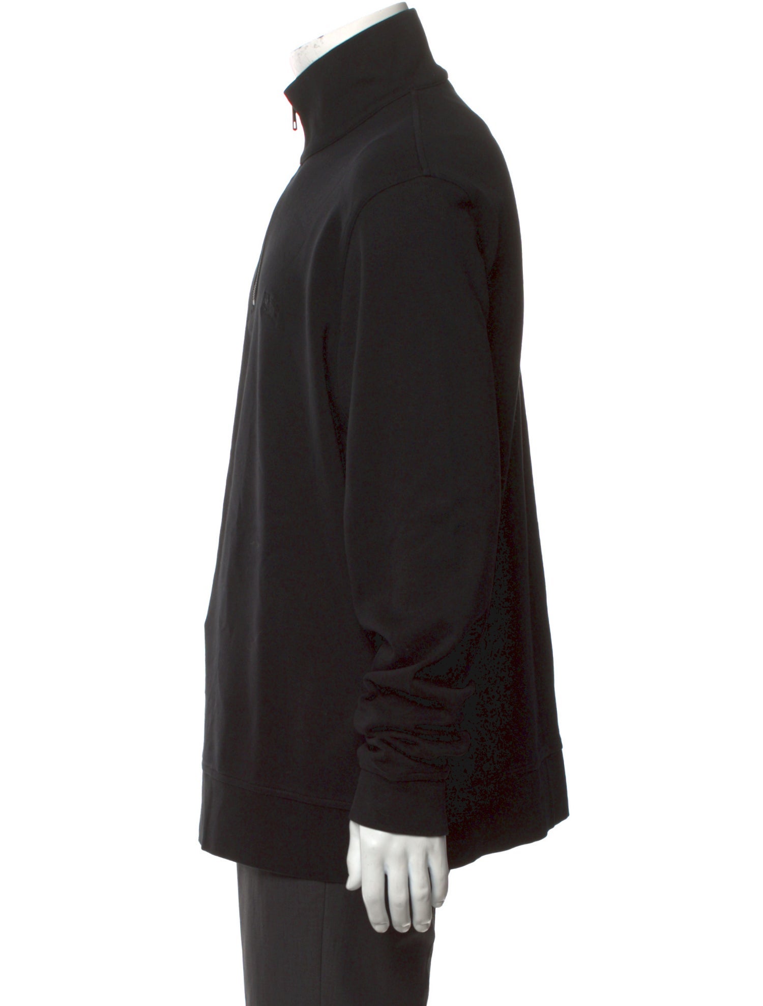 Burberry Brit Nova Check Pattern Mock Neck Sweatshirt