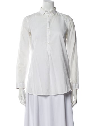 Burberry Brit Long Sleeve Button-Up Top