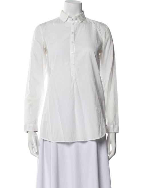 Burberry Brit Long Sleeve Button-Up Top