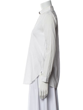 Burberry Brit Long Sleeve Button-Up Top