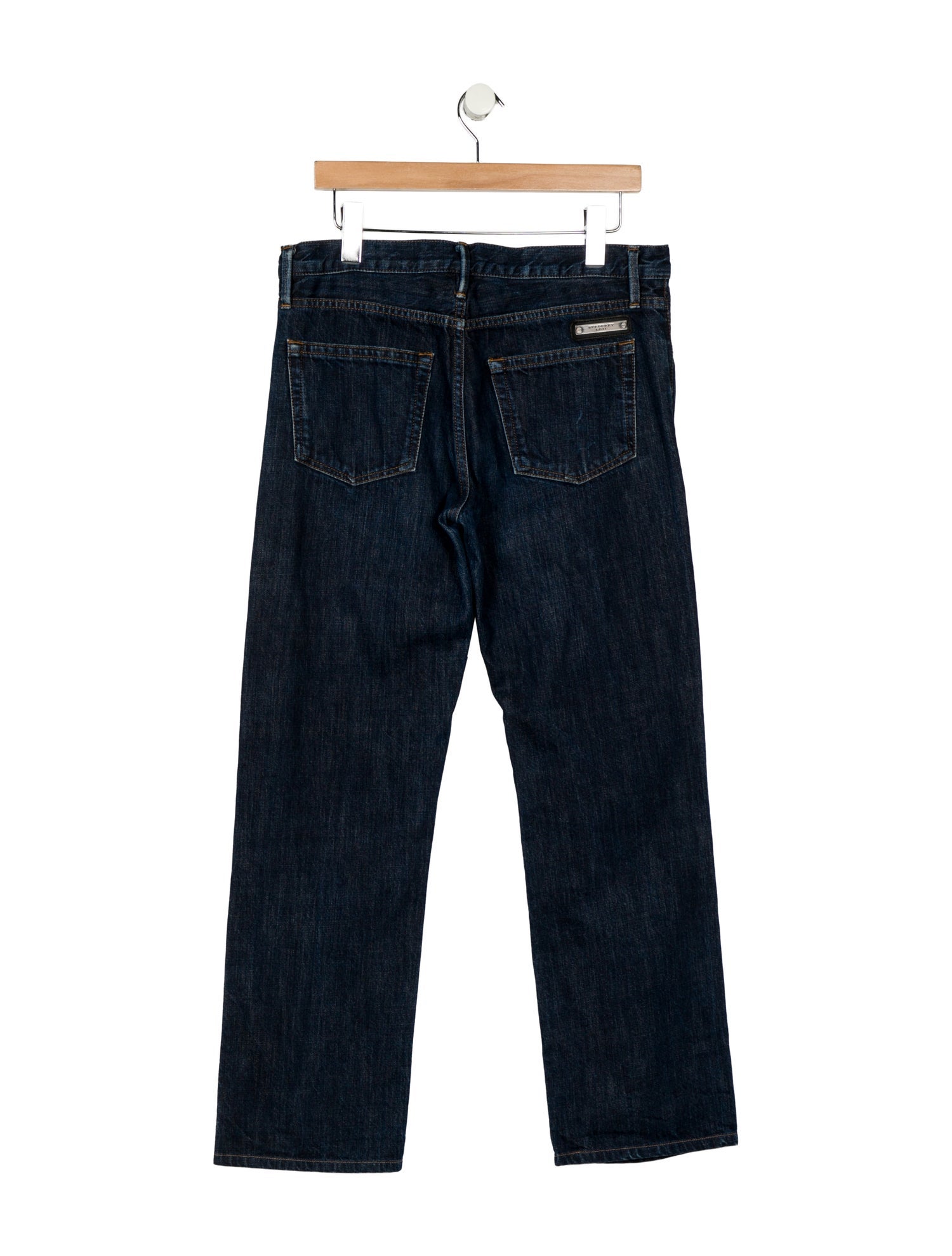 Burberry Brit Mid-Rise Straight Leg Jeans