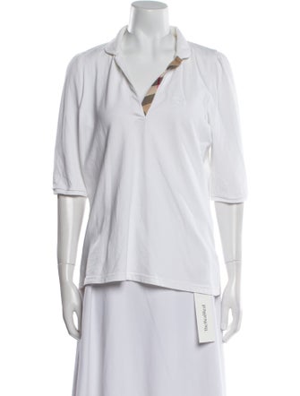 Burberry Brit V-Neck Three-Quarter Sleeve Blouse