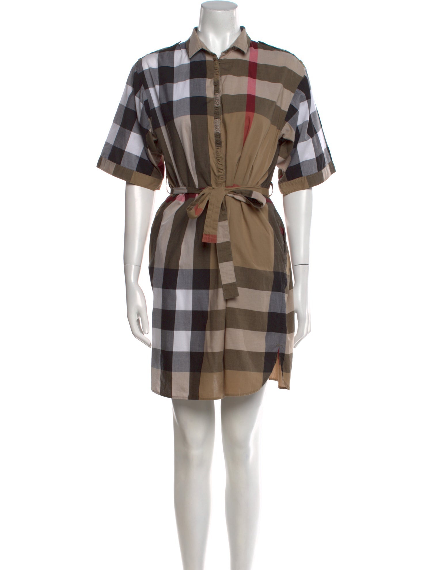 Burberry Brit Plaid Print Mini Dress