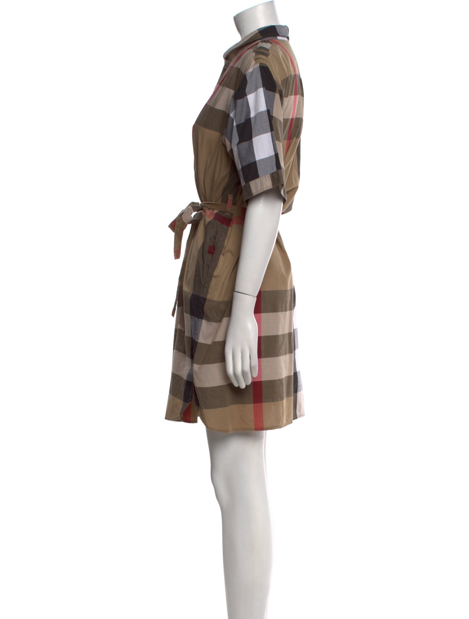Burberry Brit Plaid Print Mini Dress