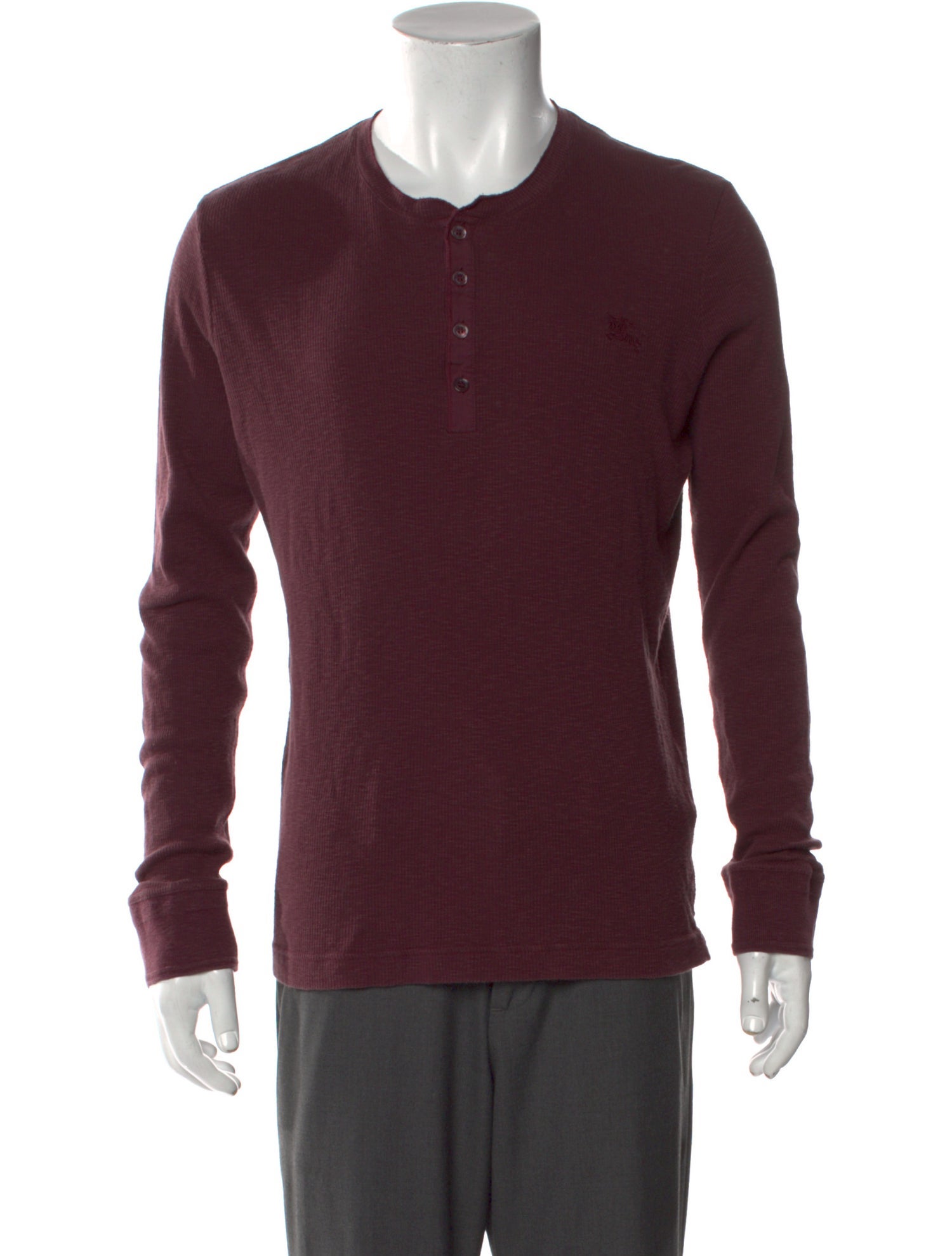 Burberry Brit Exploded Check Pattern Crew Neck Henley