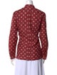 Burberry Brit Printed Long Sleeve Button-Up Top