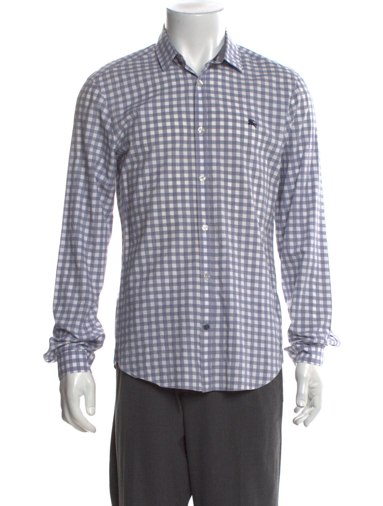 Burberry Brit Plaid Print Long Sleeve Dress Shirt