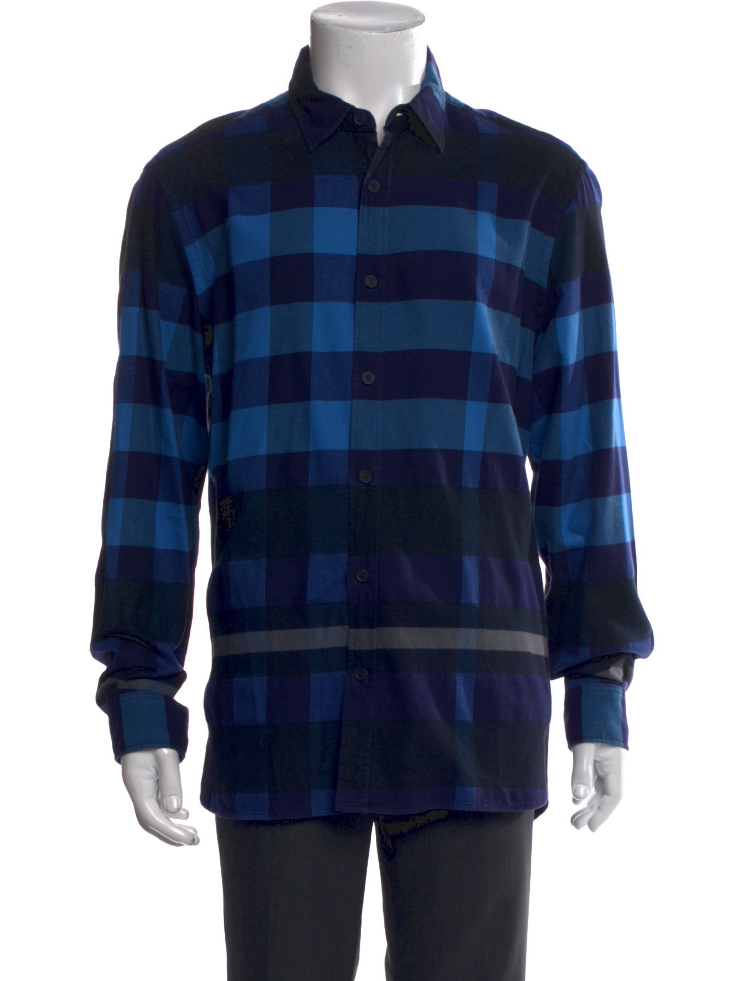 Burberry Brit Plaid Print Long Sleeve Shirt