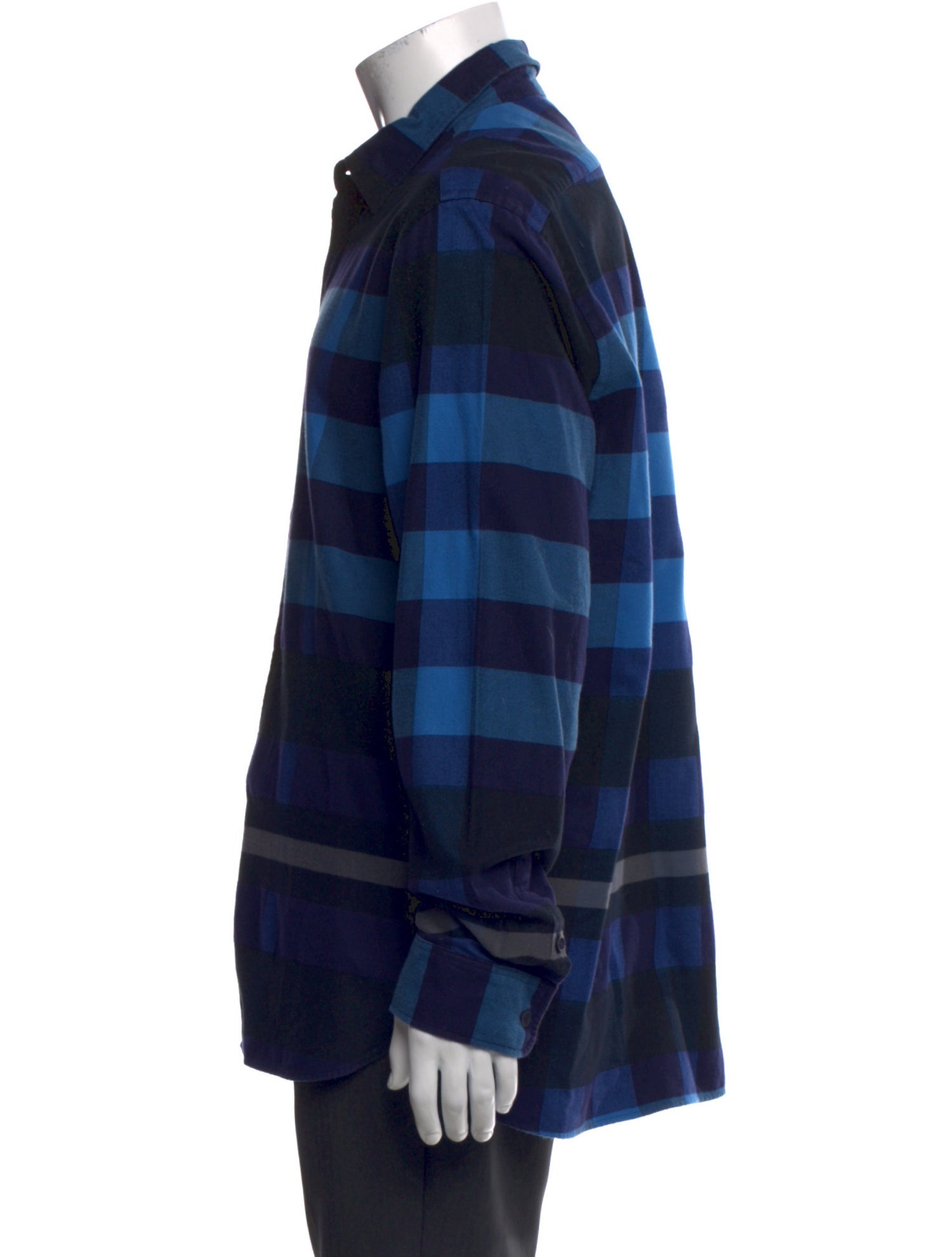 Burberry Brit Plaid Print Long Sleeve Shirt