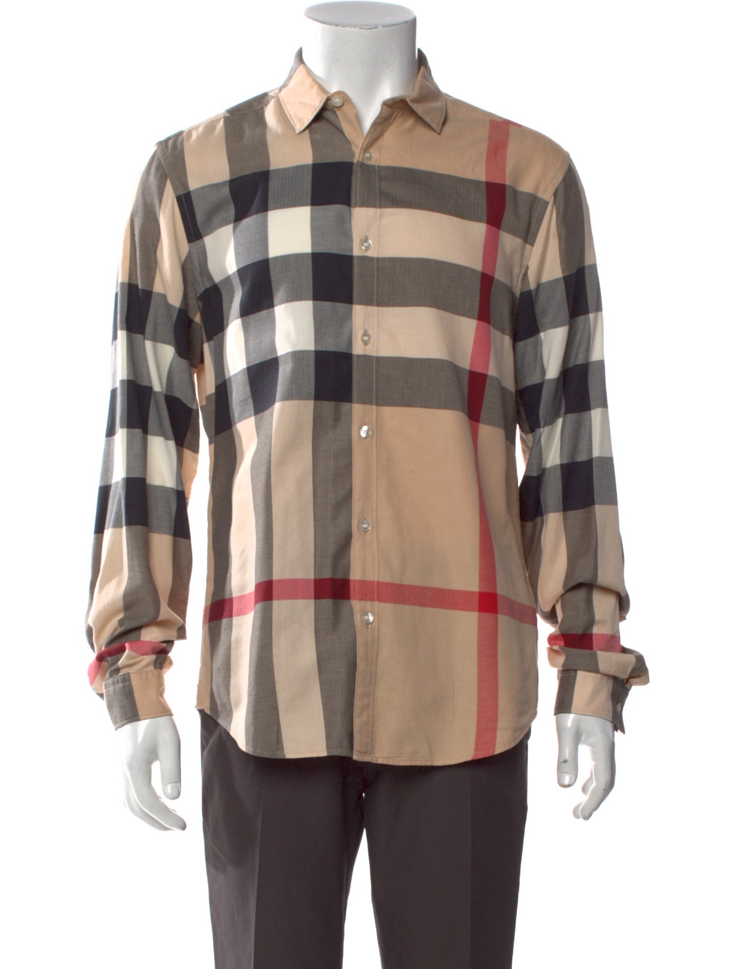 Burberry Brit Exploded Check Pattern Long Sleeve Shirt