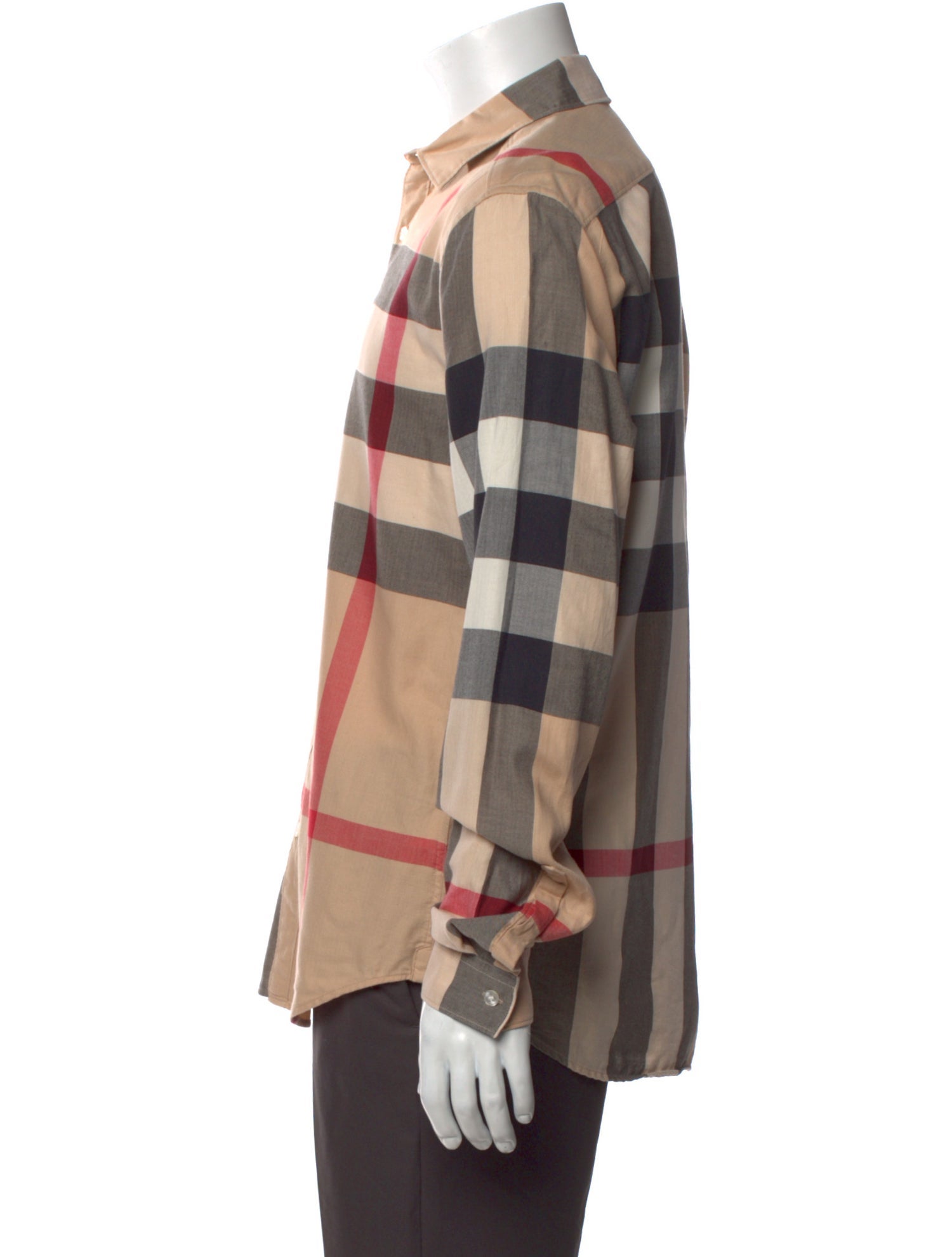 Burberry Brit Exploded Check Pattern Long Sleeve Shirt