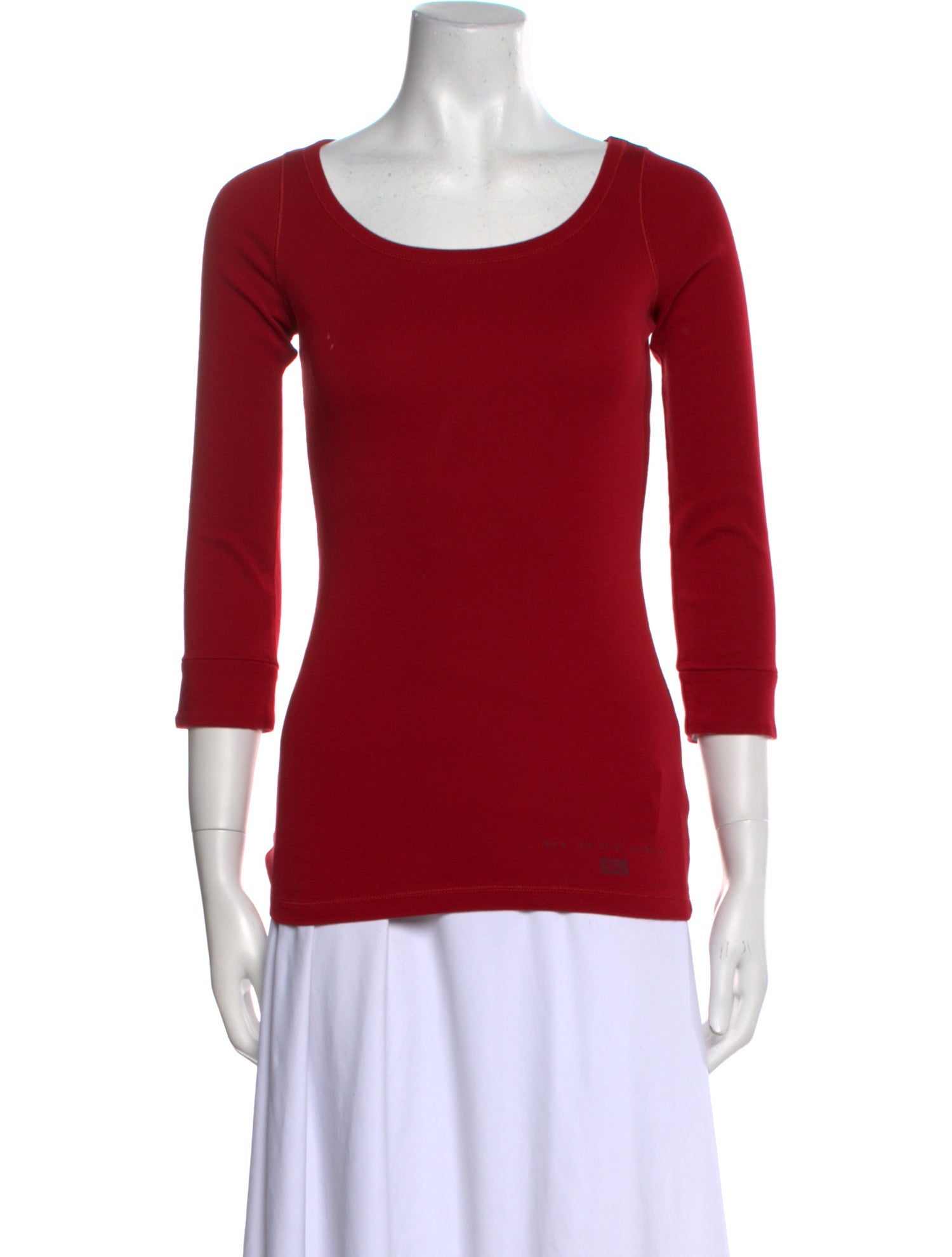 Burberry Brit Scoop Neck Three-Quarter Sleeve T-Shirt