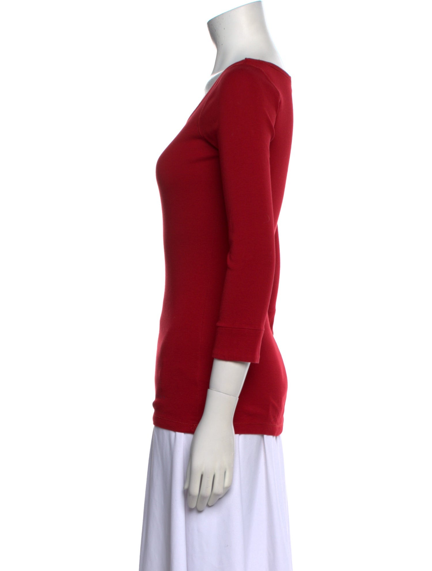 Burberry Brit Scoop Neck Three-Quarter Sleeve T-Shirt