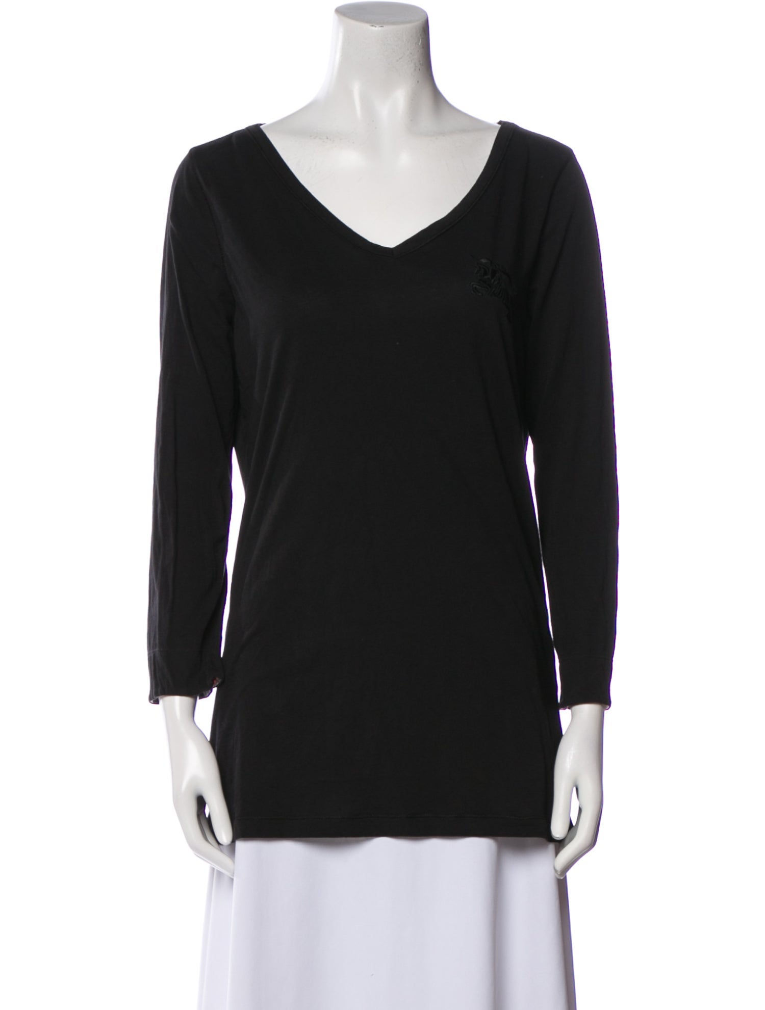 Burberry Brit V-Neck Three-Quarter Sleeve Top