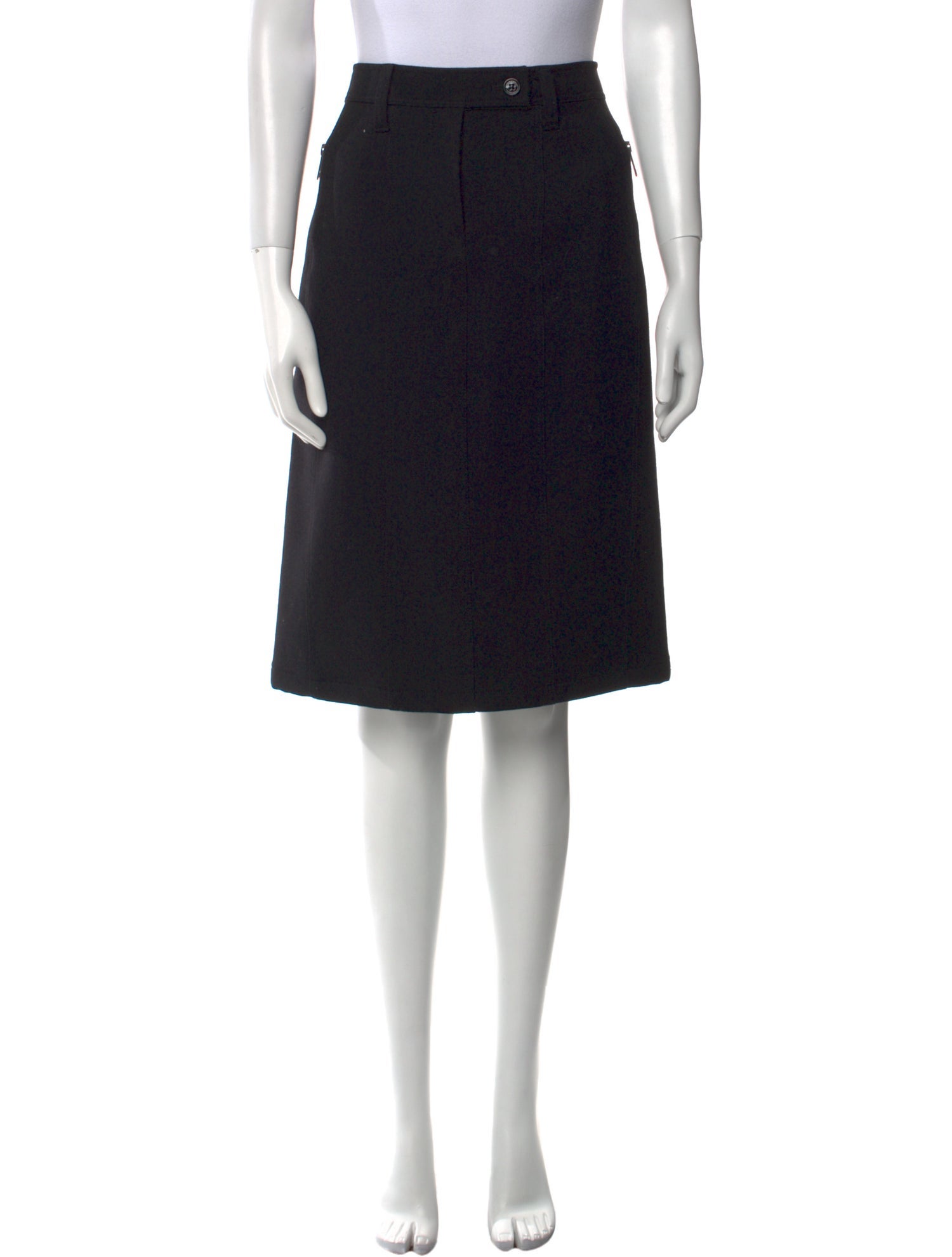 Burberry Brit Pleated Accents Knee-Length Skirt