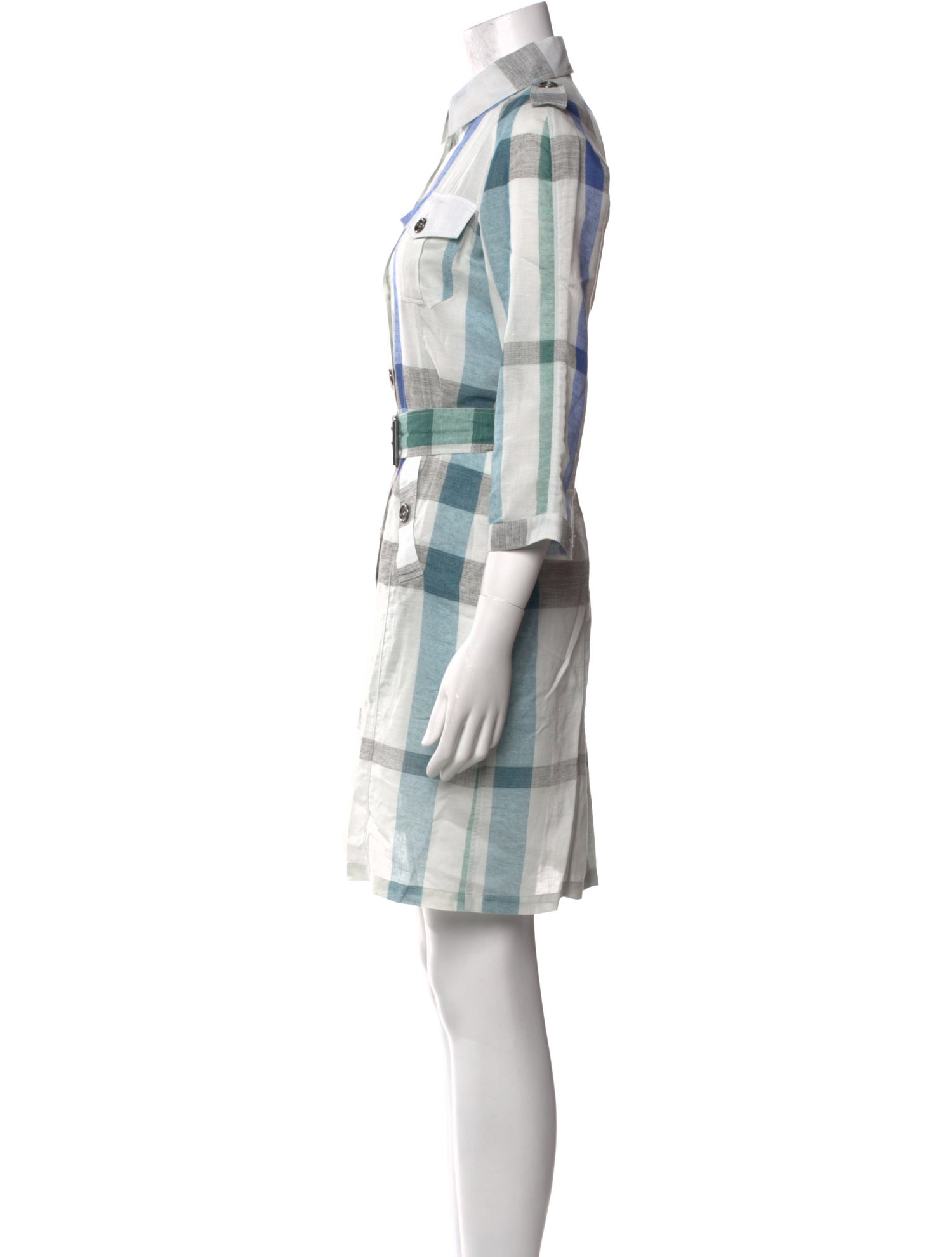 Burberry Brit Plaid Print Mini Dress