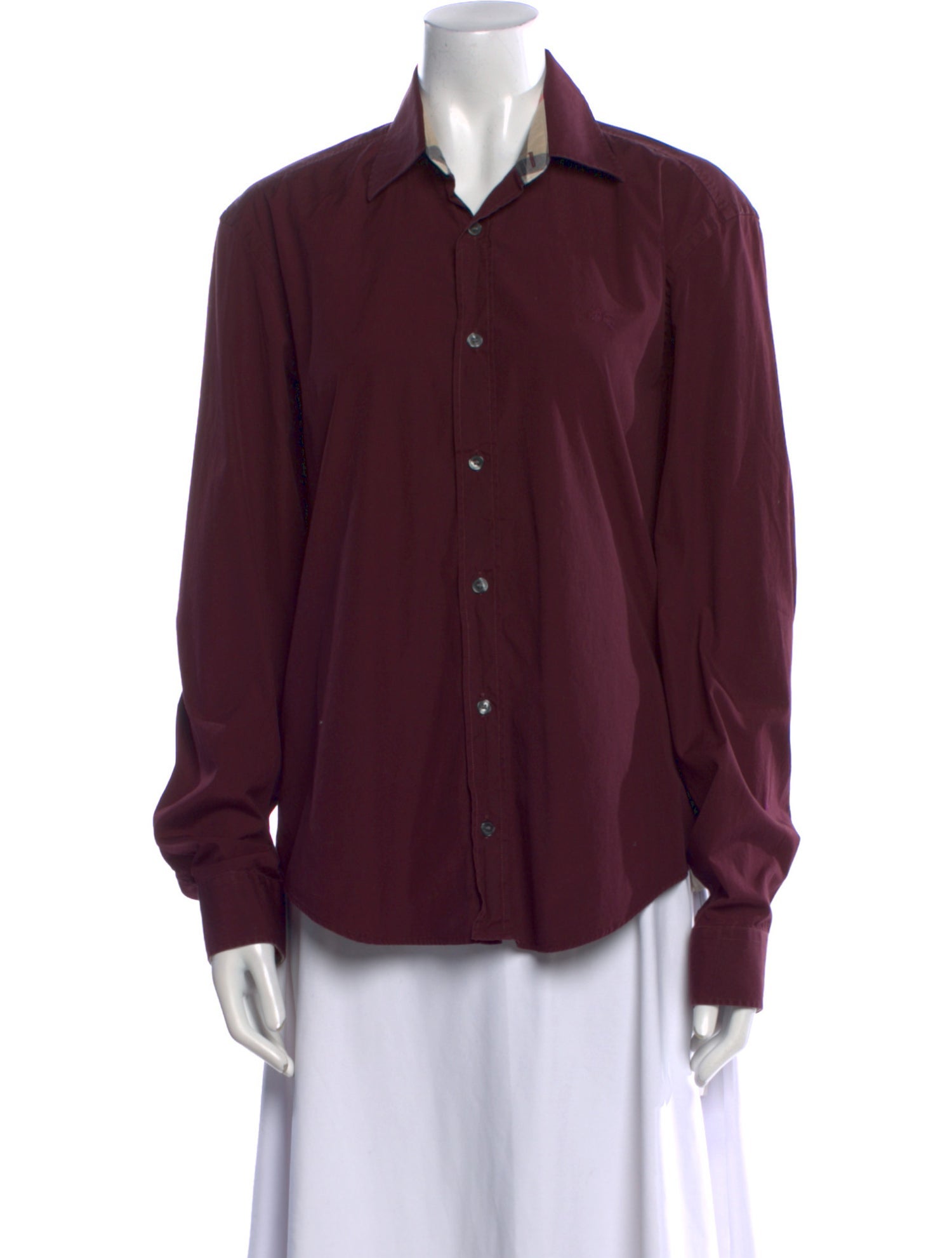 Burberry Brit Long Sleeve Button-Up Top