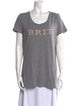 Burberry Brit Graphic Print Scoop Neck T-Shirt