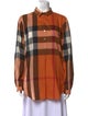 Burberry Brit Plaid Print Long Sleeve Tunic