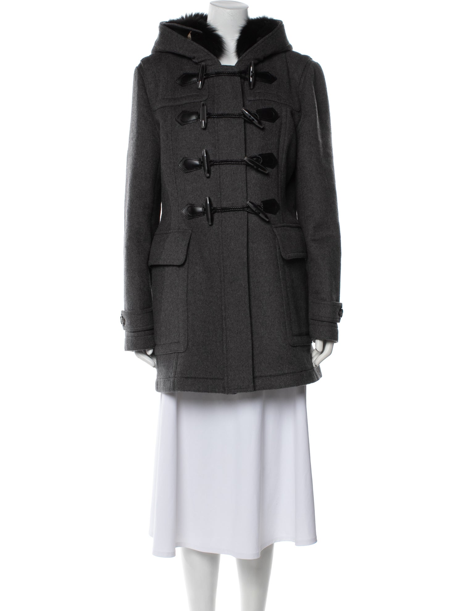 Burberry Brit Wool Fur Coat