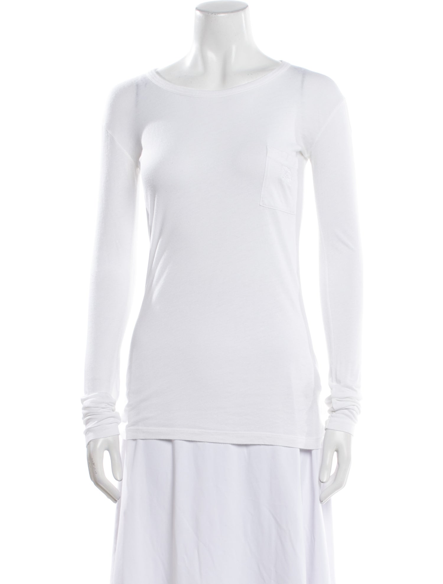 Burberry Brit Scoop Neck Long Sleeve T-Shirt