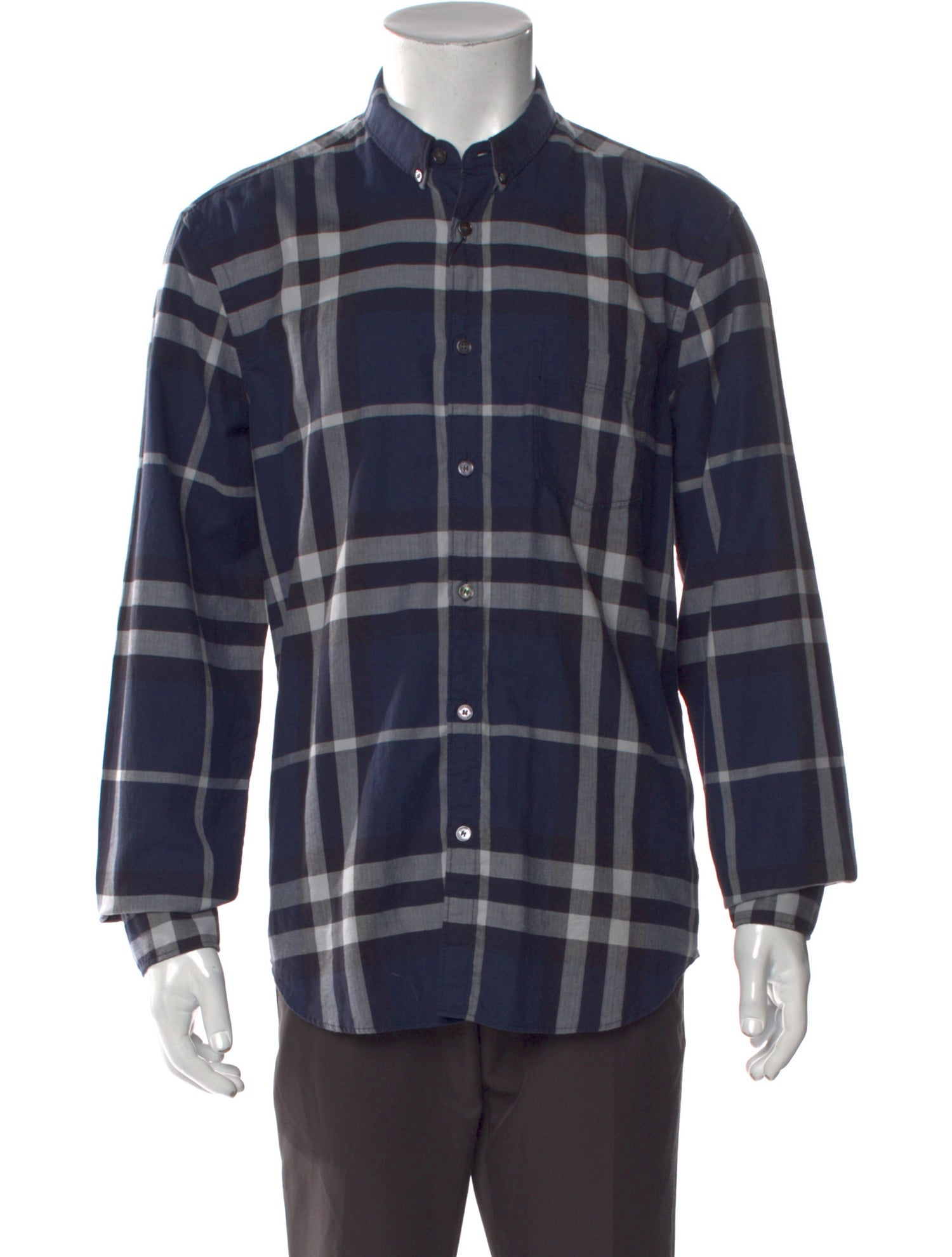 Burberry Brit Plaid Print Long Sleeve Shirt w/ Tags