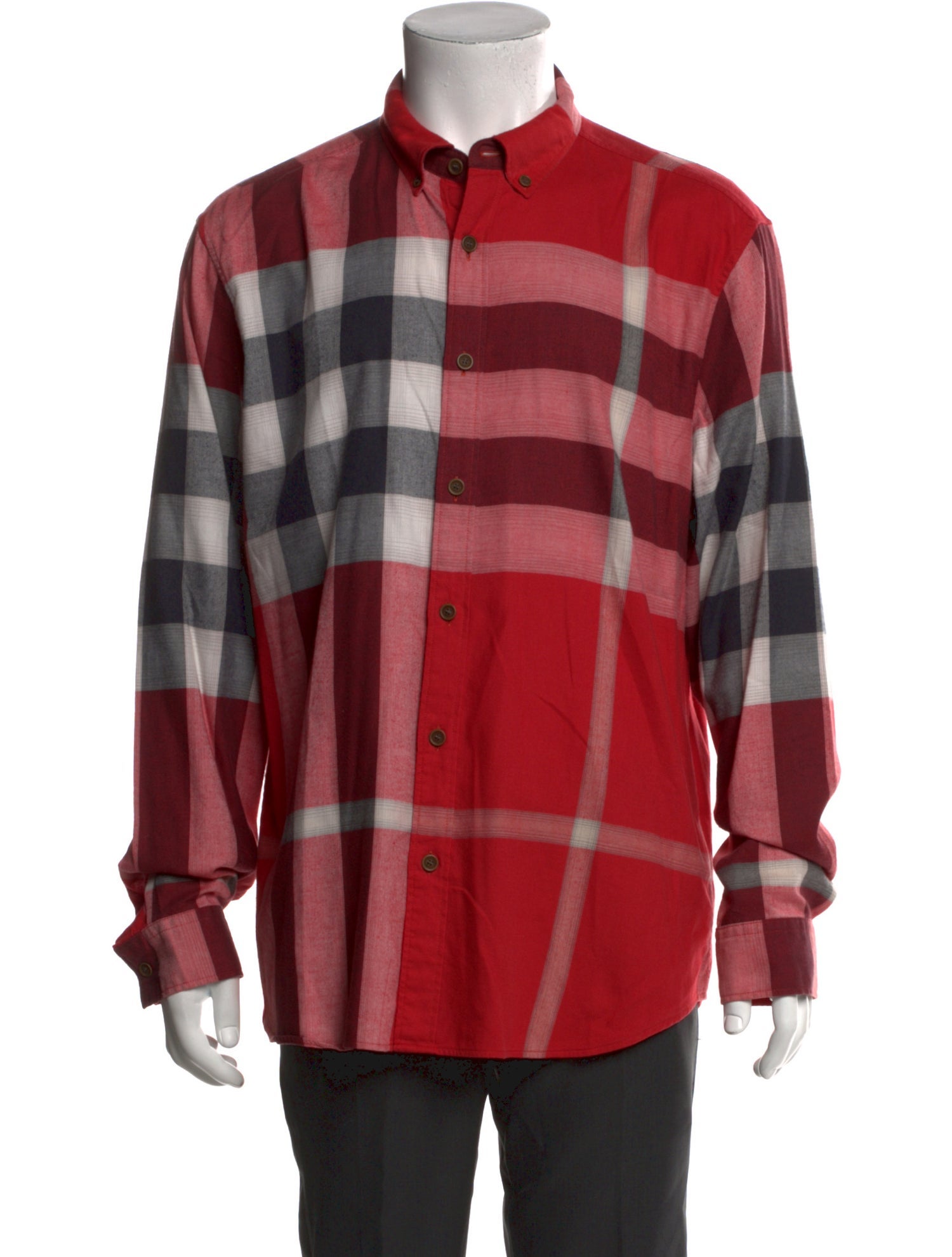 Burberry Brit Exploded Check Pattern Long Sleeve Shirt