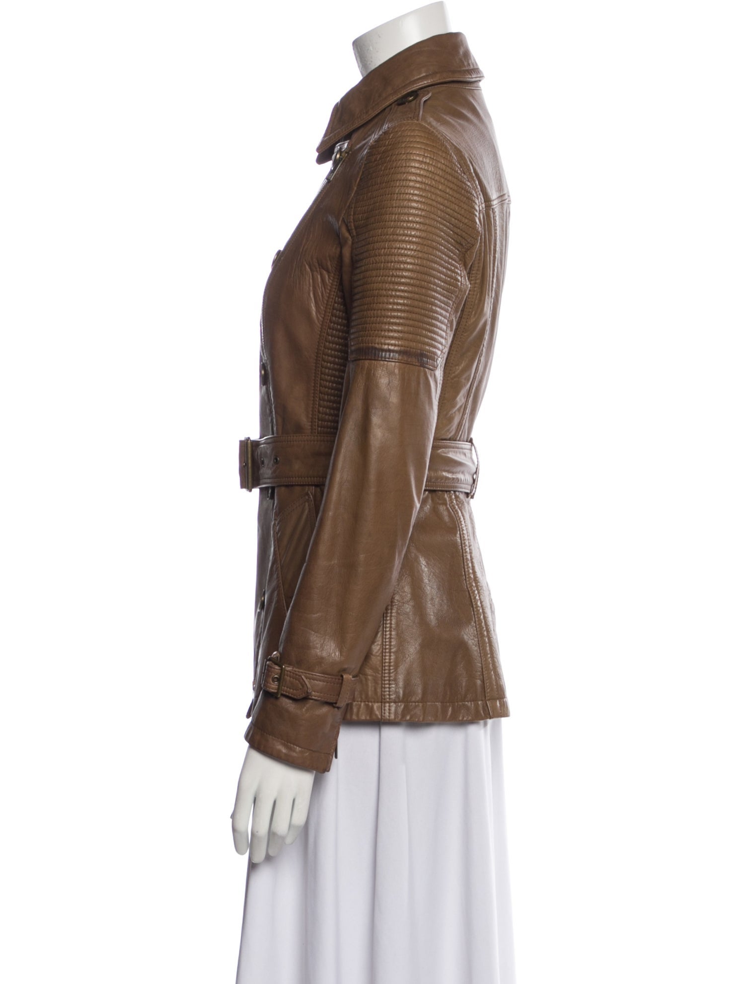 Burberry Brit Leather Utility Jacket