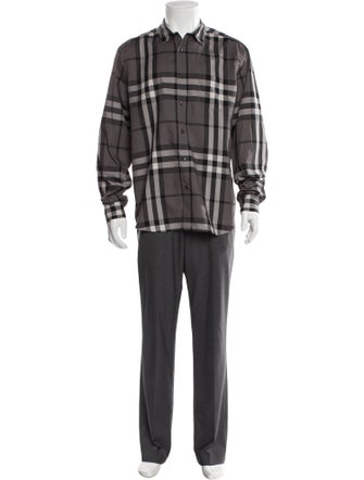 Burberry Brit Beat Check Pattern Long Sleeve Shirt