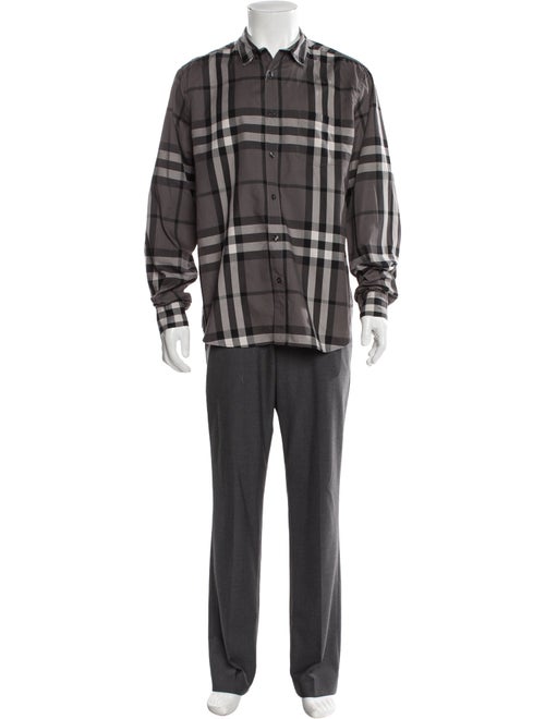 Burberry Brit Beat Check Pattern Long Sleeve Shirt