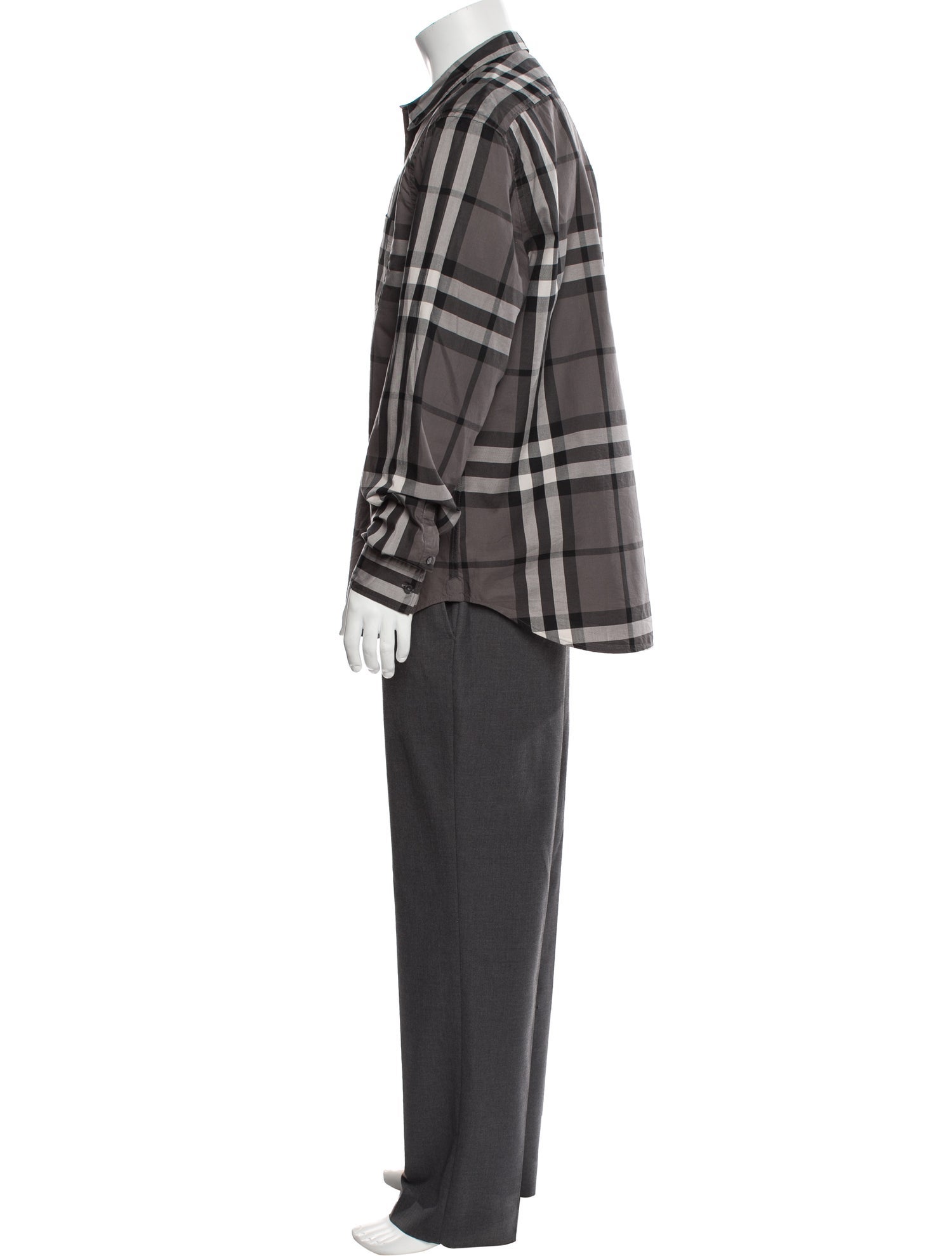 Burberry Brit Beat Check Pattern Long Sleeve Shirt