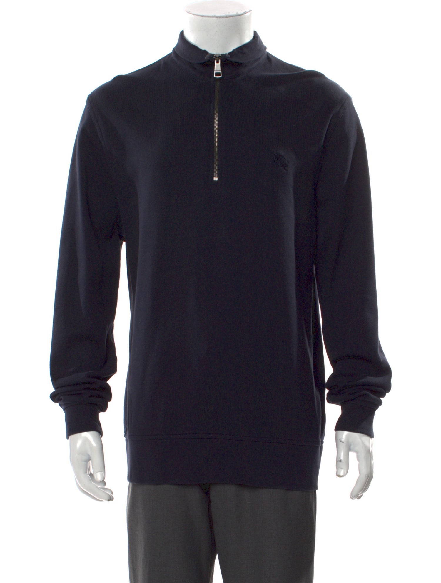 Burberry Brit Mock Neck Long Sleeve Polo Sweater