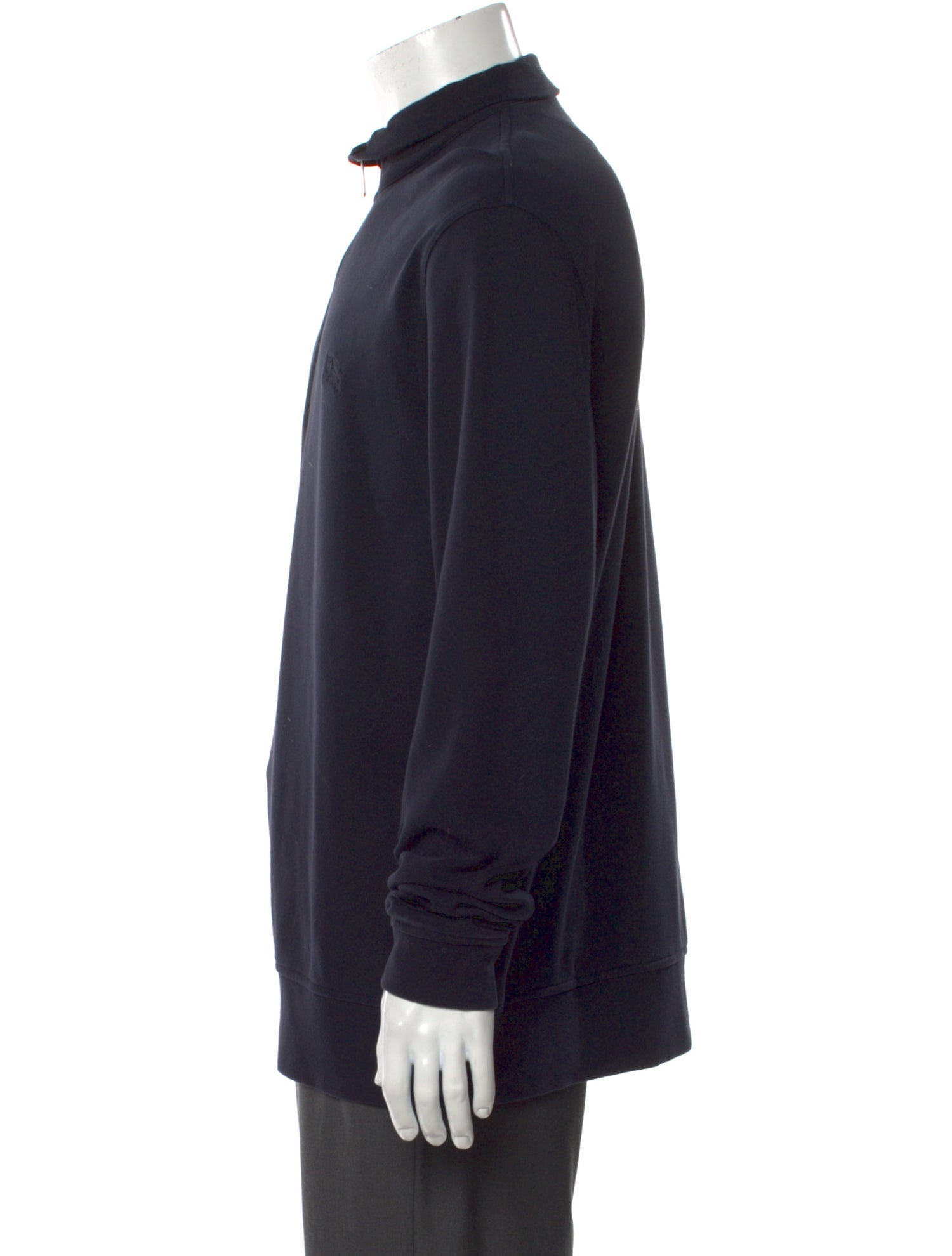 Burberry Brit Mock Neck Long Sleeve Polo Sweater