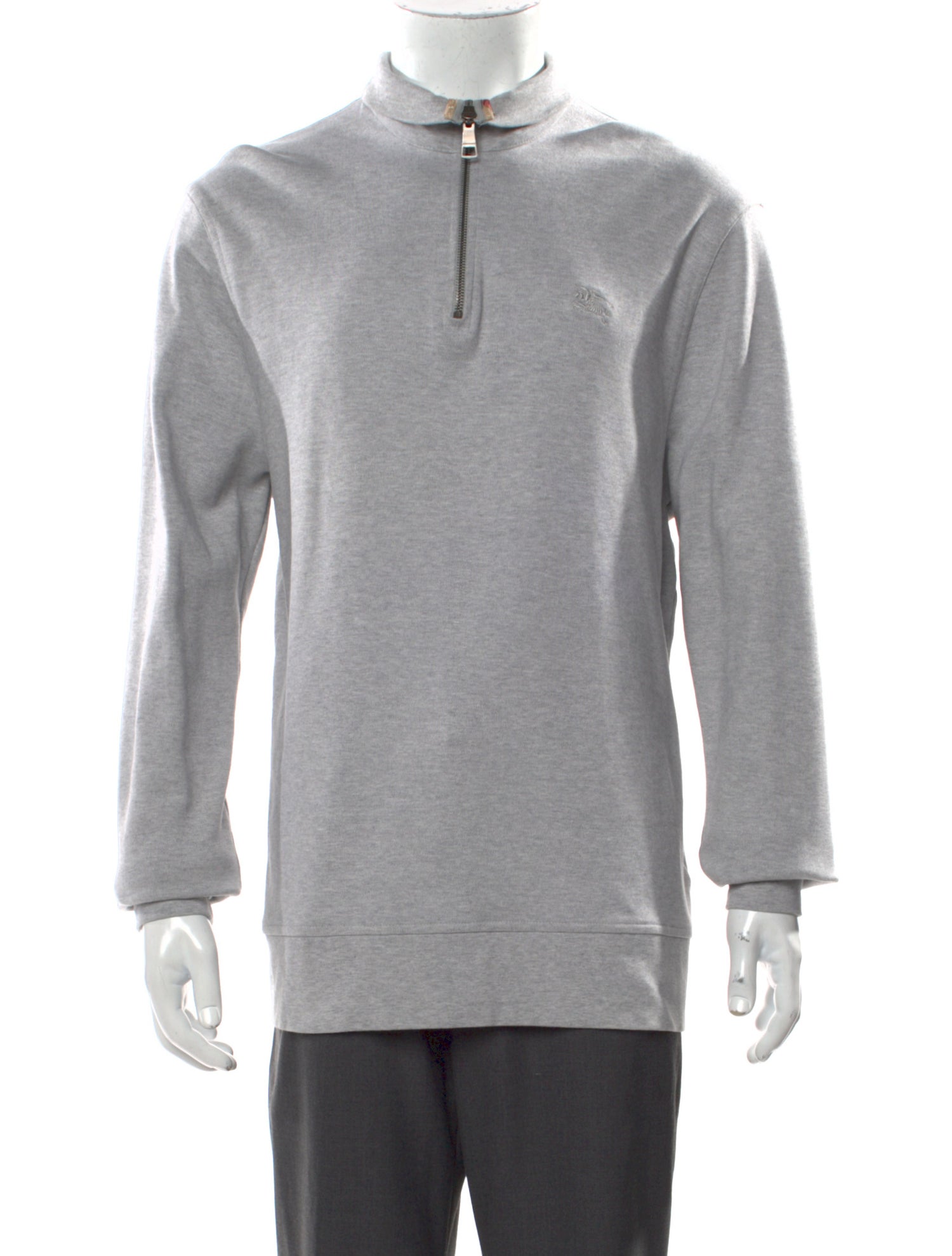 Burberry Brit Mock Neck Long Sleeve Polo Sweater