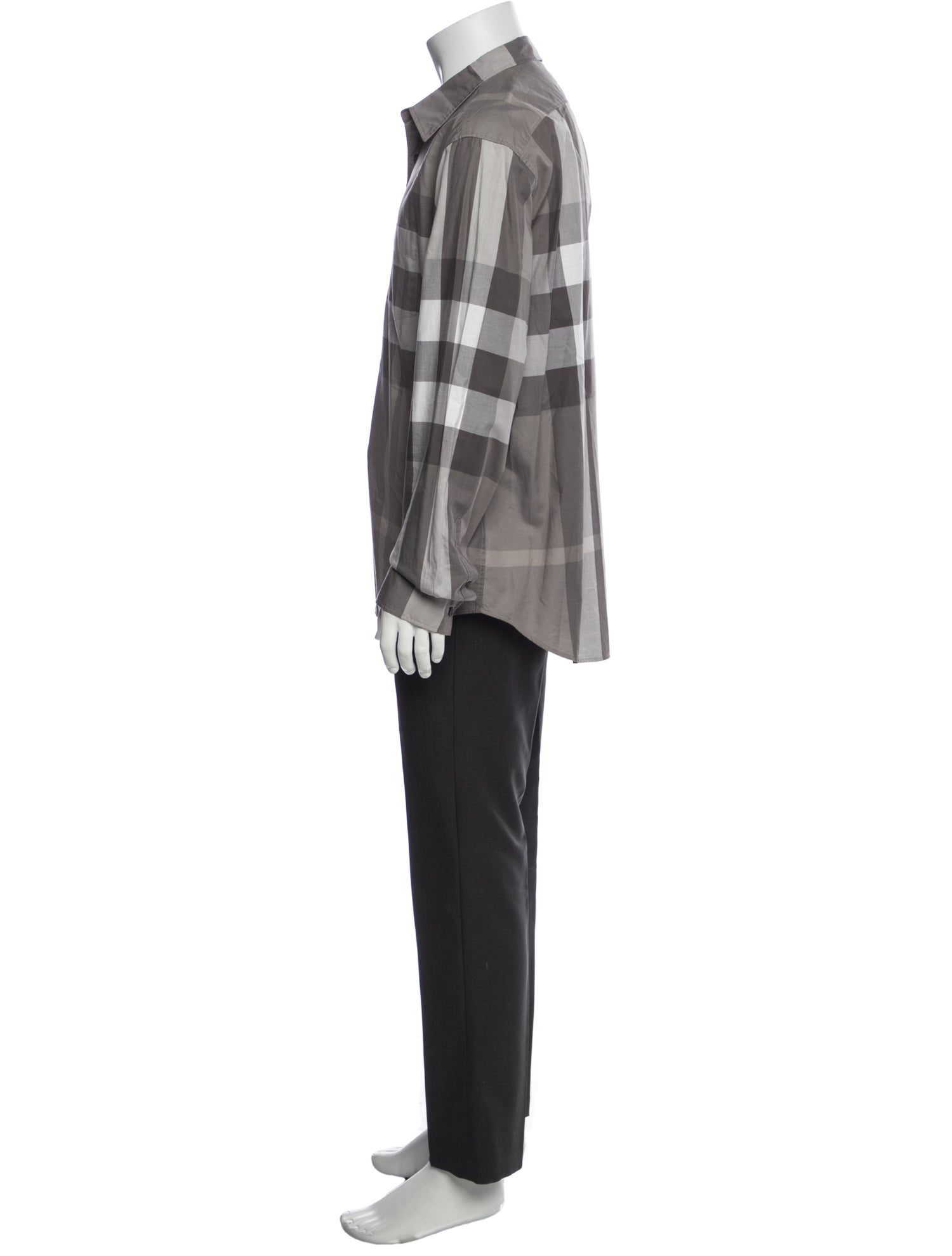 Burberry Brit Exploded Check Pattern Long Sleeve Shirt