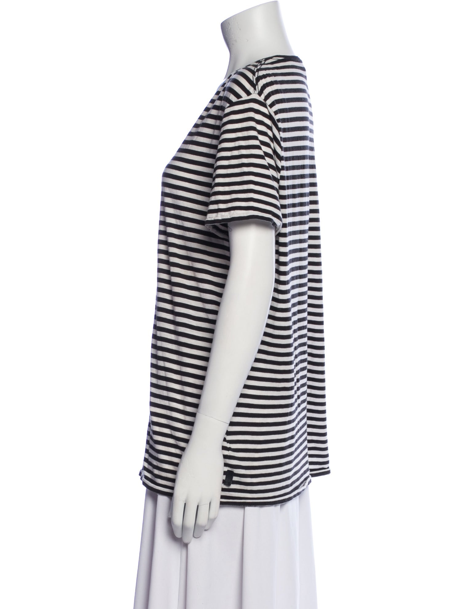 Burberry Brit Striped Scoop Neck T-Shirt