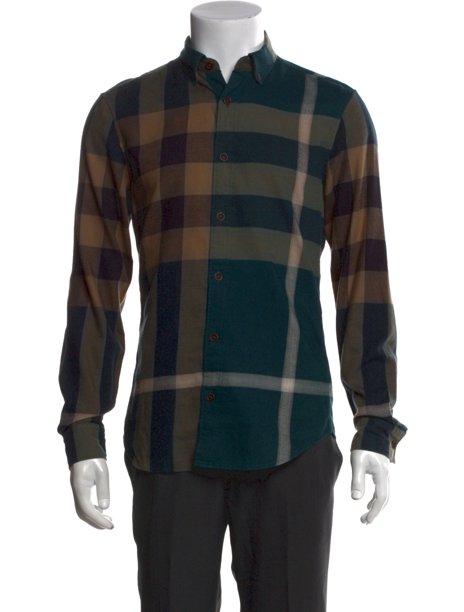 Burberry Brit Exploded Check Pattern Long Sleeve Shirt