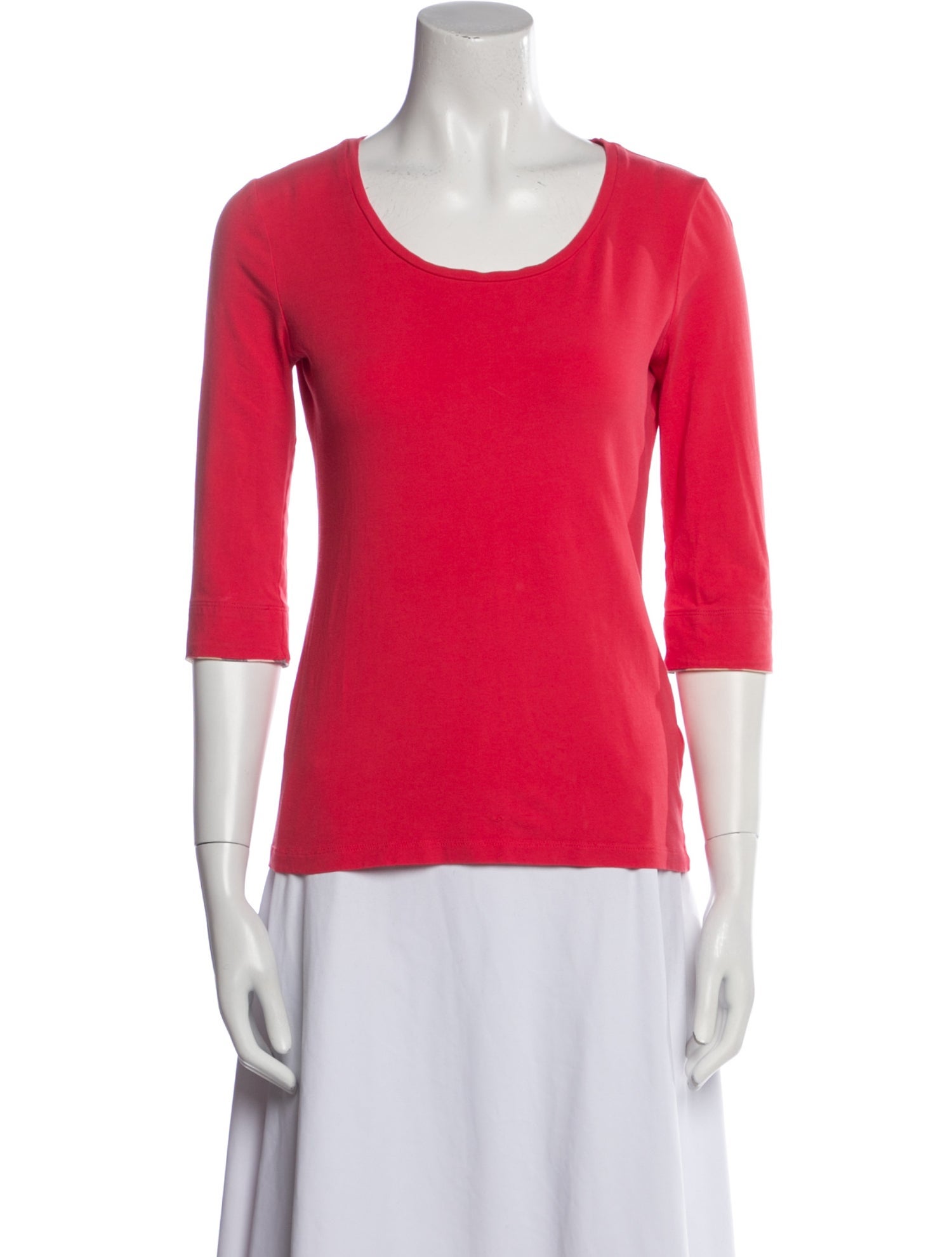 Burberry Brit Scoop Neck Three-Quarter Sleeve T-Shirt