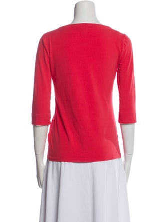 Burberry Brit Scoop Neck Three-Quarter Sleeve T-Shirt