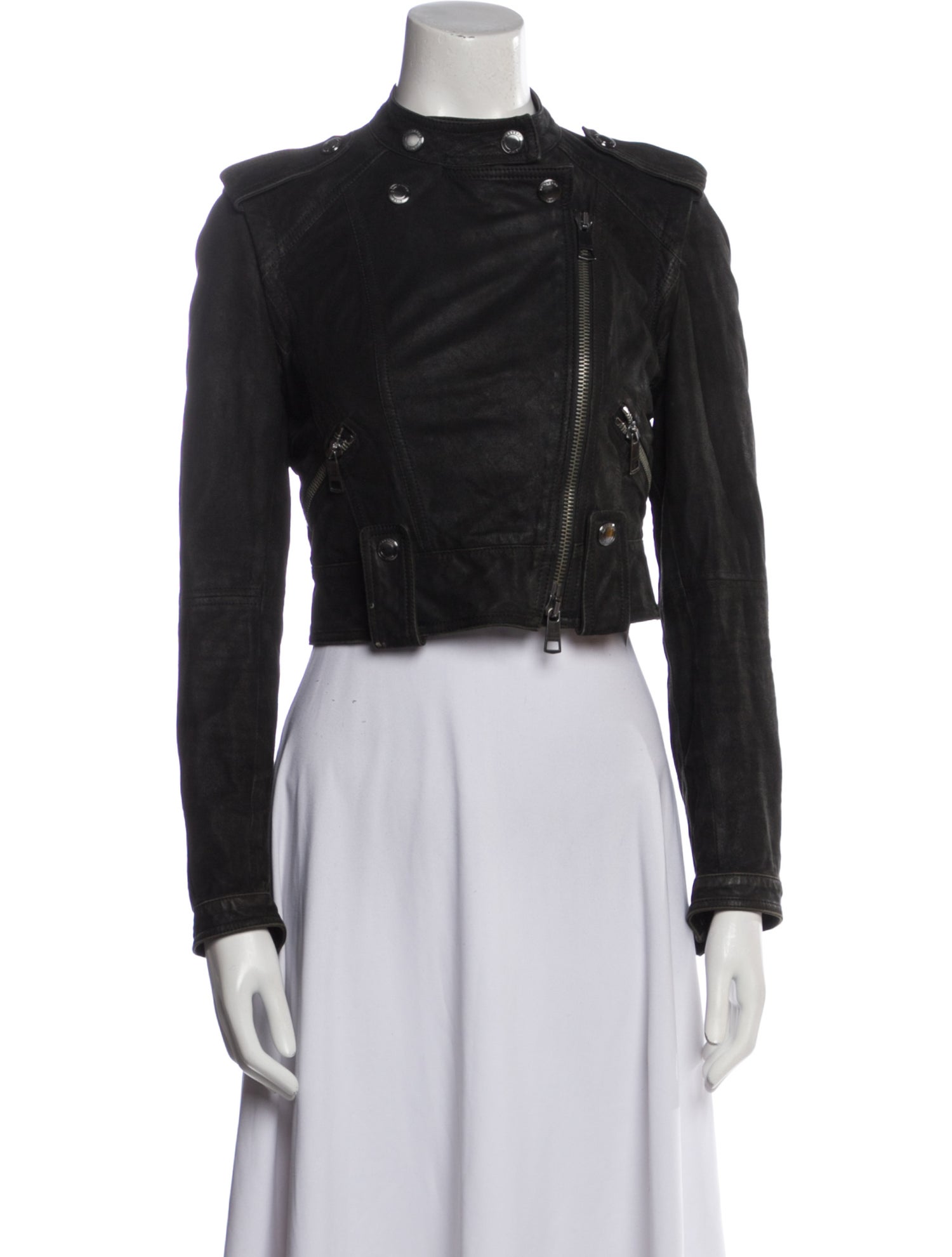 Burberry Brit Goat Leather Biker Jacket