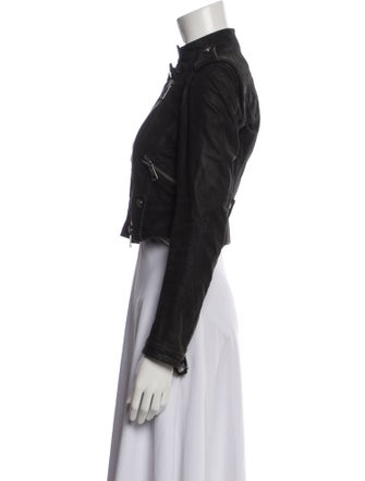 Burberry Brit Goat Leather Biker Jacket