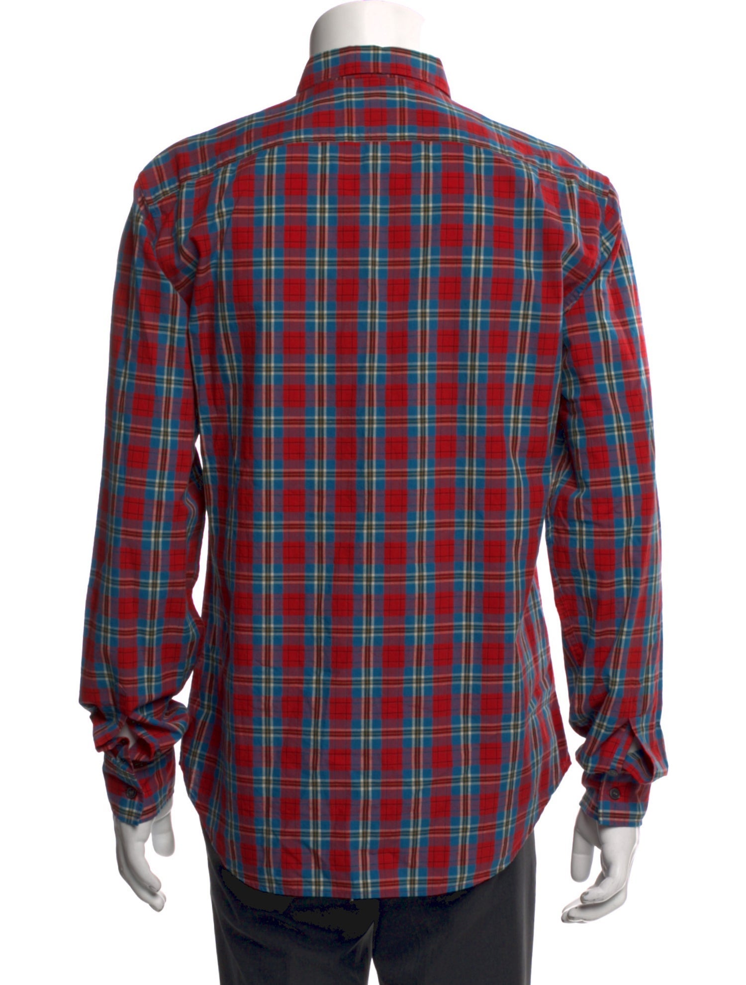 Burberry Brit Plaid Print Long Sleeve Shirt