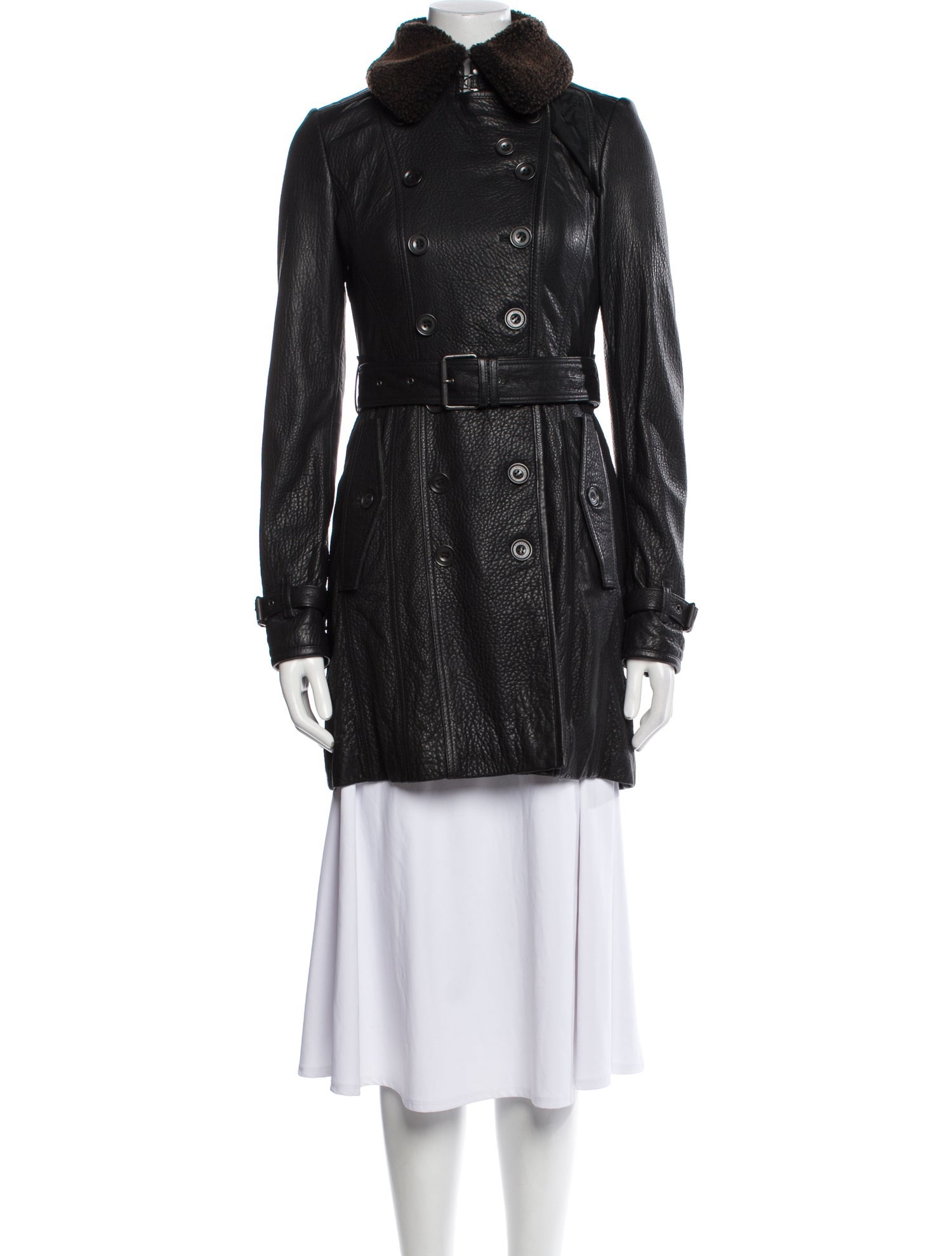 Burberry Brit Lamb Leather Fur Coat