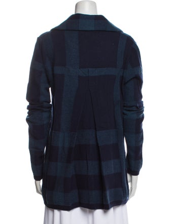 Burberry Brit Wool Plaid Print Jacket