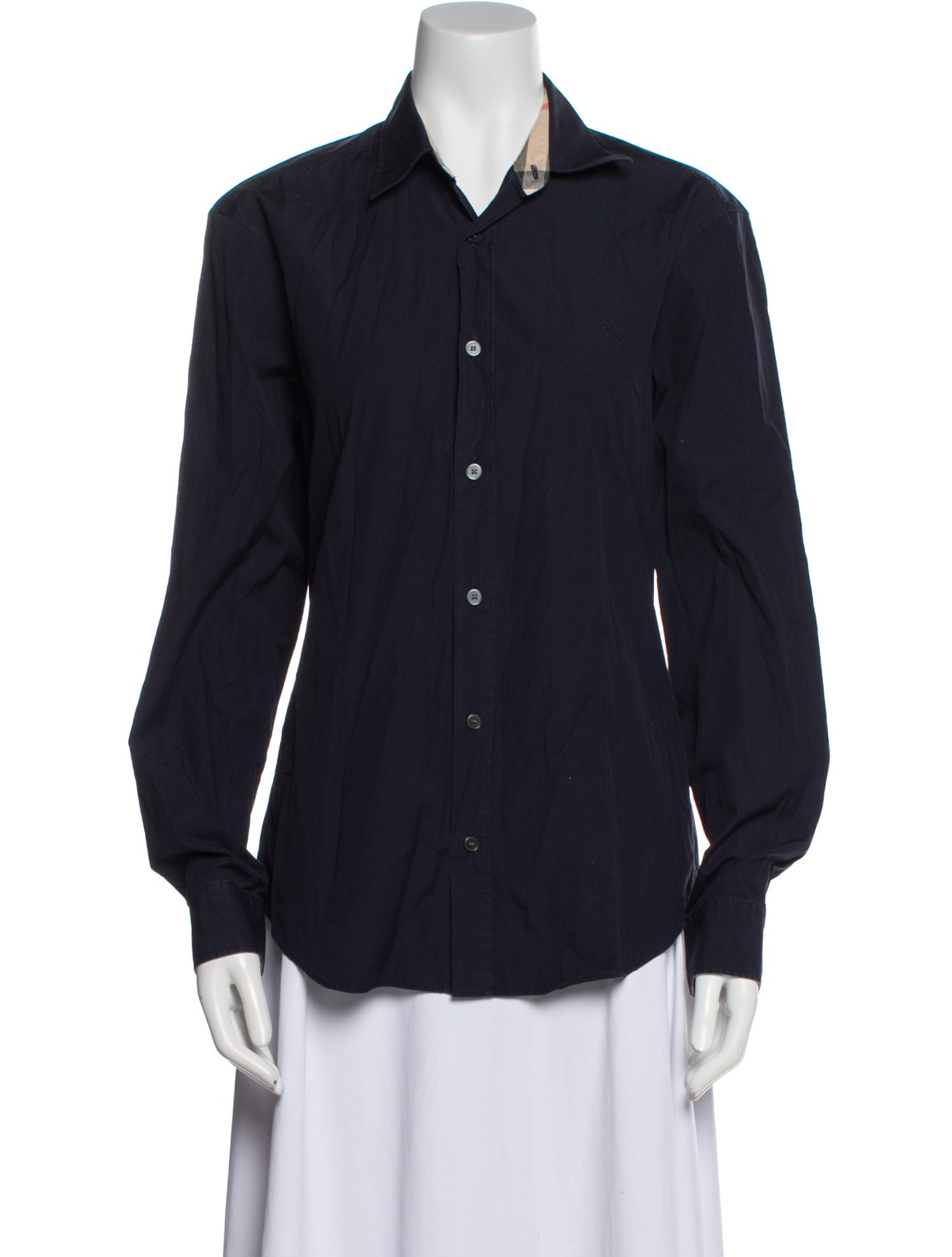 Burberry Brit Long Sleeve Button-Up Top
