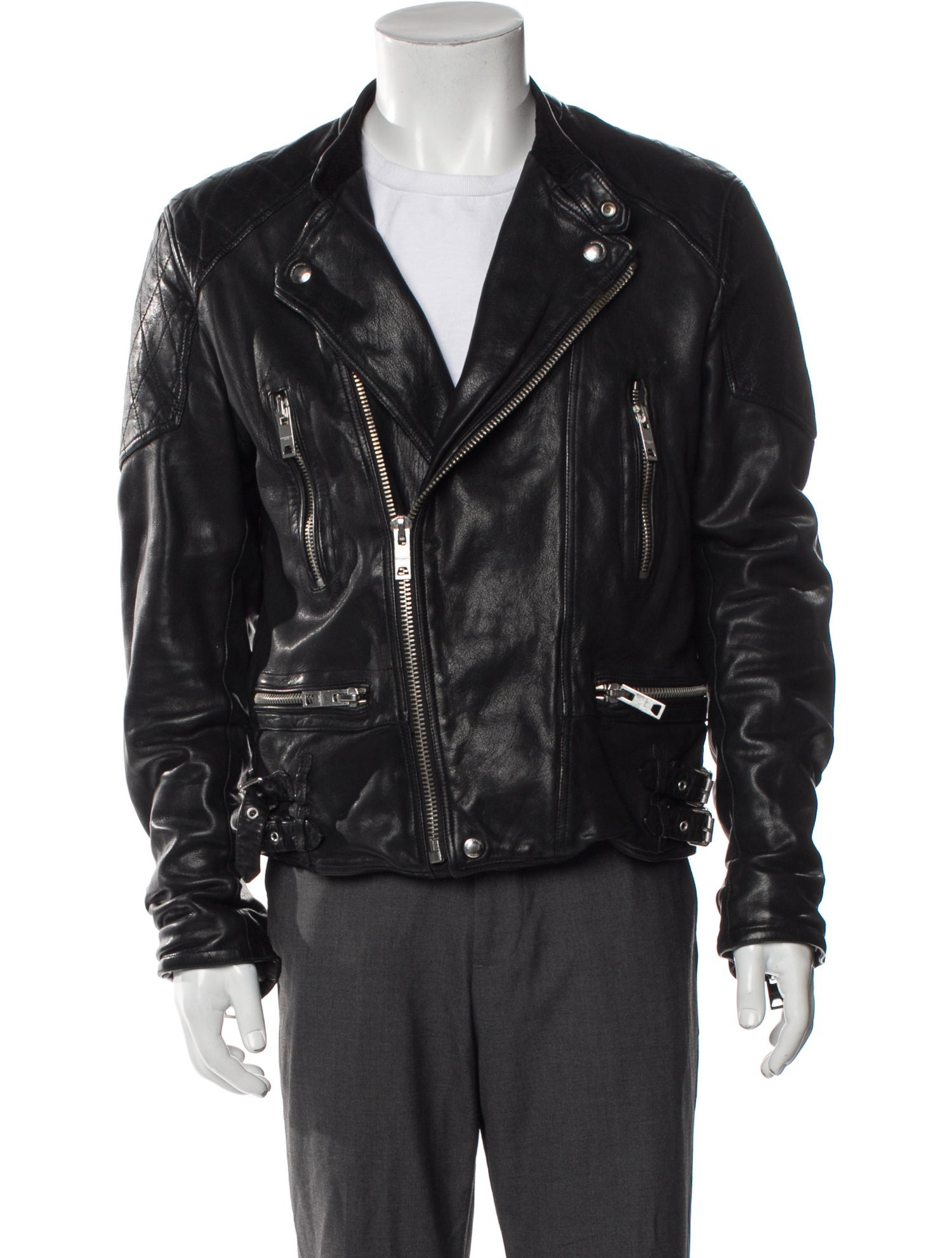 Burberry Brit Lamb Leather Moto Jacket