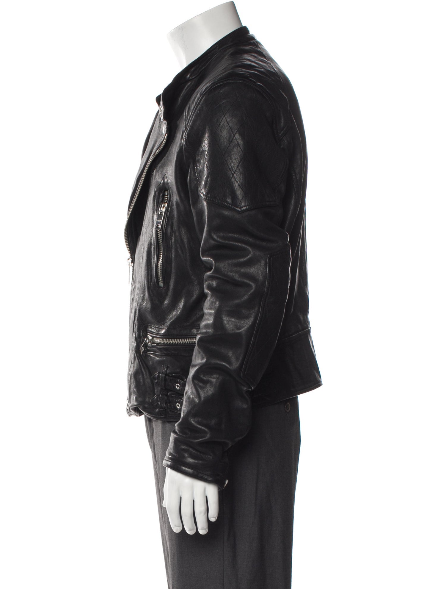 Burberry Brit Lamb Leather Moto Jacket